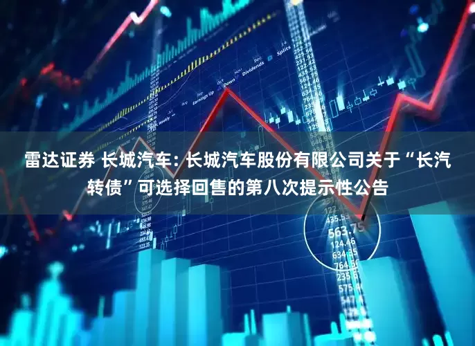 雷达证券 长城汽车: 长城汽车股份有限公司关于“长汽转债”可选择回售的第八次提示性公告