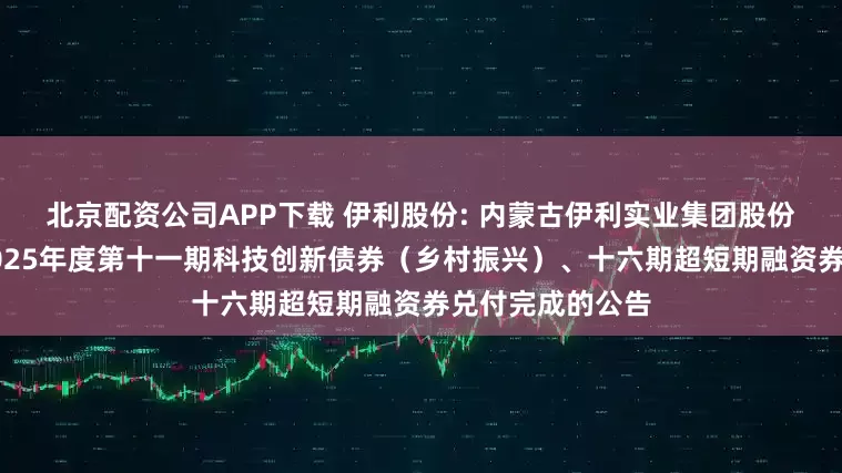 北京配资公司APP下载 伊利股份: 内蒙古伊利实业集团股份有限公司关于2025年度第十一期科技创新债券（乡村振兴）、十六期超短期融资券兑付完成的公告